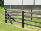 Flex Fence, Brown - Close View of Corner Posts