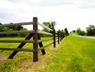 Flex Fence, Brown - Corner Post View