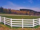 Rounded corner with PVC fencing