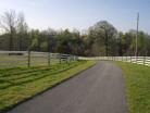 Flex Fence, White - Wide Driveway Shot