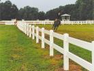 2 Rail PVC Fence around an arena ring