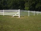 Flex Fence, White - Wider Angle of the Corner Post