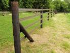 Brown Flex Fence® - Very Close Shot of End Post