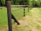 Flex Fence, Brown - Close Shot of End Post