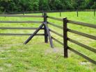 Flex Fence, Brown - Inside View of Corner Posts