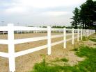 Beautiful PVC fencing around a riding arena