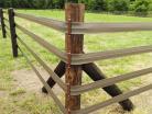 Flex Fence, Brown - Looking At the Corner Post Close Up