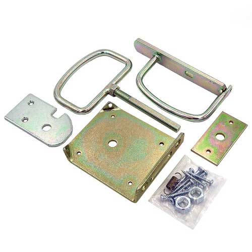 Spring-Loaded Drop Door Latch Kit, Yellow Zinc-Plated