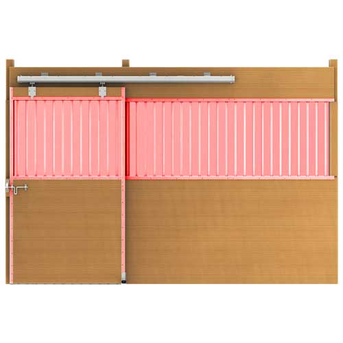 Derby Premium Track & Door Hardware Kit, Galvanized