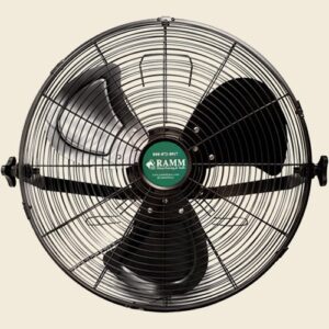 18" Indoor/Outdoor Basket Fan, Black