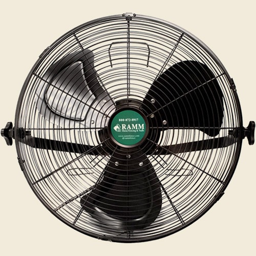 18" Indoor/Outdoor Basket Fan, Black