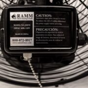 RAMM 18 inch barn basket fan