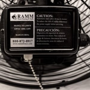 RAMM 18 inch barn basket fan