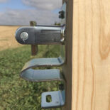 side view of catch mechanism for gate latch