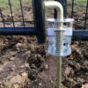 closeup of gate anchor installed on a gate