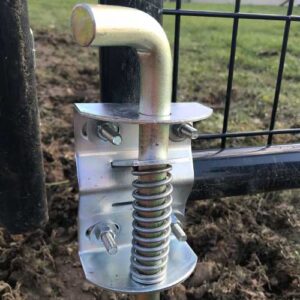 closeup of top of anchor installed on a gate