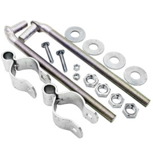 2" Round Tube Gate Hinge Kit, Zinc-Plated