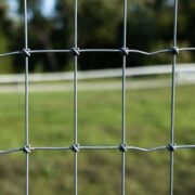 close up of Galvanized Mesh Fence