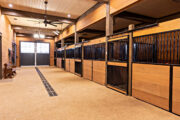 line of Oxford stalls in a new stable construction