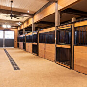 line of Oxford stalls in a new stable construction