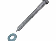 3/8" x 5" Lag Screw & Washer, Hot-Dip Galvanized