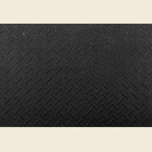 4' x 6' x 3/4" Diamond Plate Top Straight Edge Rubber Mat