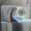 lag bolts installed on a 2-way latch