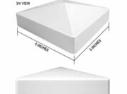 5"x5" PVC Post Caps, 10-Pack, White