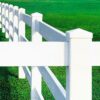 white pvc fence with white post caps