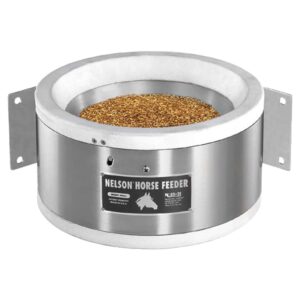 Nelson 560se Corner Wall Mount Feeder with Removable Bowl, Stainless Steel