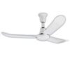 60" Indoor/Outdoor 3-Blade Ceiling Fan with 10" Downrod, White