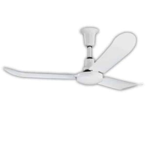 60" Indoor/Outdoor 3-Blade Ceiling Fan with 10" Downrod, White