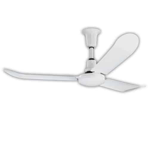 60" Indoor/Outdoor 3-Blade Ceiling Fan with 10" Downrod, White