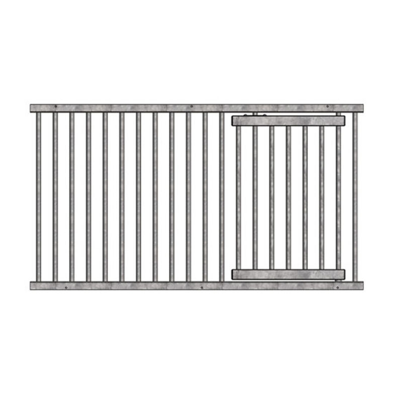 65GWFD_ 65" Welded Grillwork Section with Feed Opening