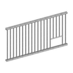 65" Welded Grillwork Section with Feed Door Opening