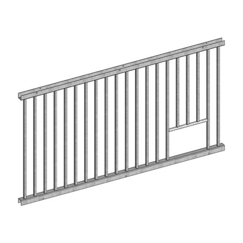 65GWFO_ 65" Welded Grillwork Section with Feed Door Opening