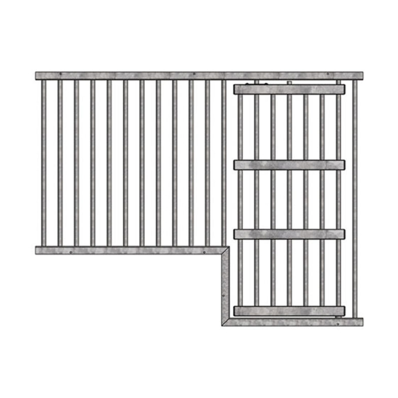 Welded Grillwork Section with Large Feed Door