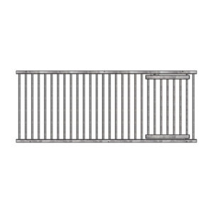 91" Welded Grillwork Section with Feed Door