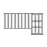 91" Welded Grillwork Section with Large Feed Door