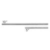 photo diagram showing the 10 inch and 5 inch length of the brace pin