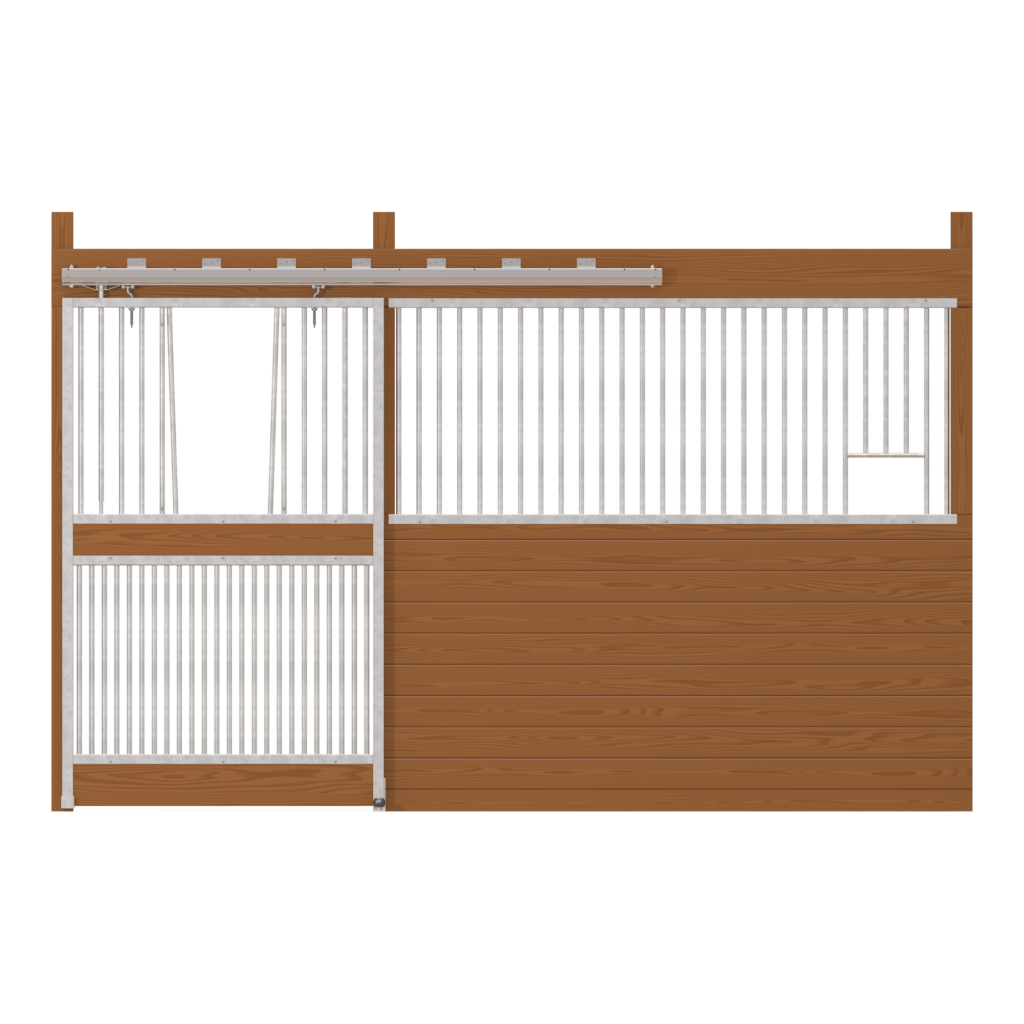 Cambridge Stall Front with Full Grill V-Door & Feed Opening