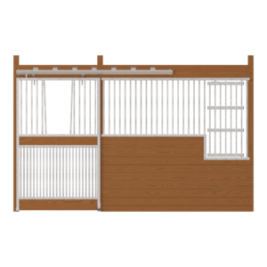 Cambridge Stall Front with Full Grill V-Door & Large Feed Door