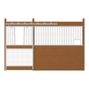 Cambridge Stall Front with Mesh Bottom V-Door & Feed Opening
