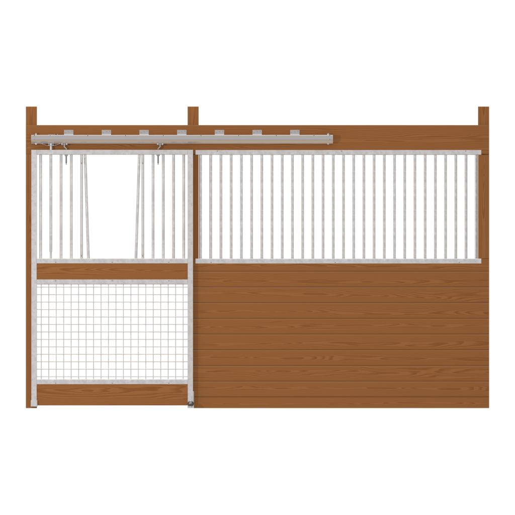 Cambridge Stall Front with Mesh Bottom V-Door