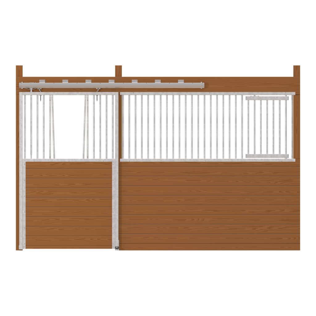 Cambridge Stall Front with V-Door & Feed Door