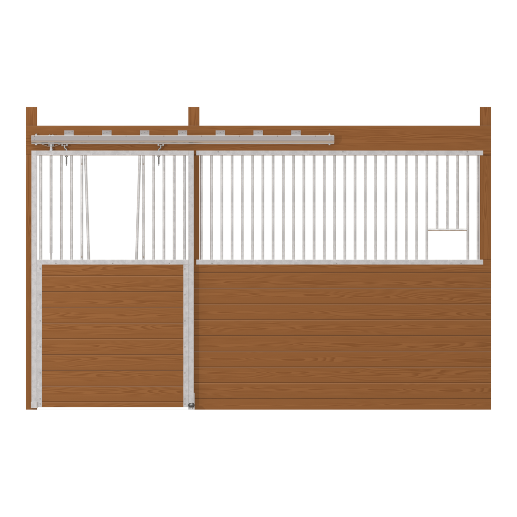 Cambridge Stall Front with V-Door & Feed Opening