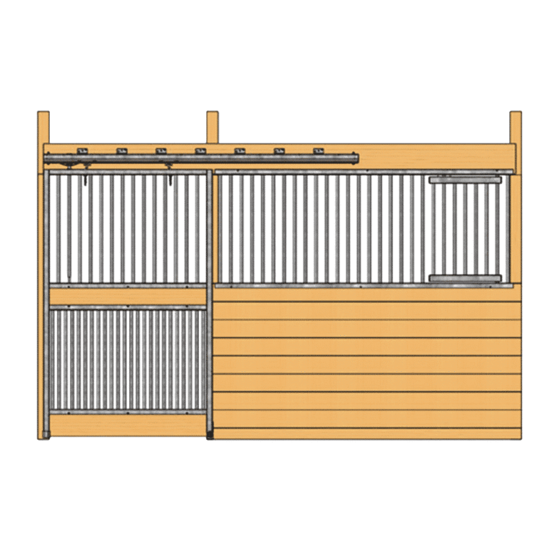 Cambridge Stall Front with Full Grill Door & Feed Door