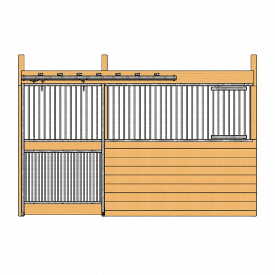 Cambridge Stall Front with Full Grill Door & Feed Door