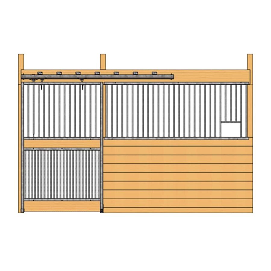 Cambridge Stall Front with Full Grill Door and Feed Opening