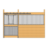 Cambridge Stall Front with Full Grill V-Door